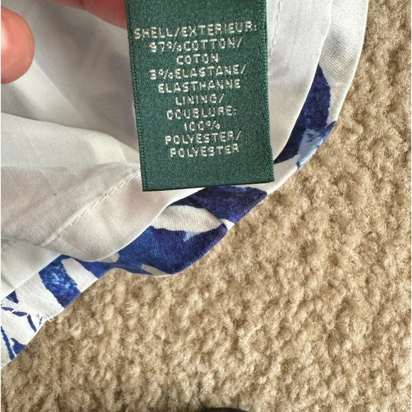 Lauren Ralph Lauren Floral Print Cotton Blend Dress Sleeveless sz 8 - Picture 4 of 5